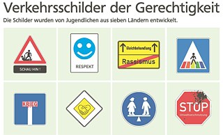 Verkehrsschildern der Gerechtigkeit 2024