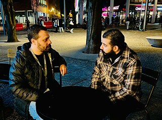 Berlinale Blogger Ahmed Shawky (left) in interview with Berlinale Talent Morad Mustafa 