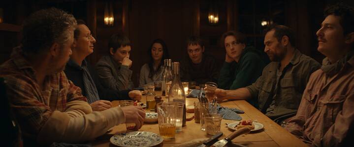 Carlo Harrietha, Paul Ahmarani, Sophie Desmarais, Aurélia Arandi-Longpré, Noah Parker, Antoine Marc Marchand-Gagnon, Arieh Worthalter, Guillaume Laurin in "Who by Fire" by Philippe Lesage