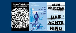 Buchcovers: „Fast ein neues Leben“, „Eine Formalie in Kiew“ und „Das achte Kind“