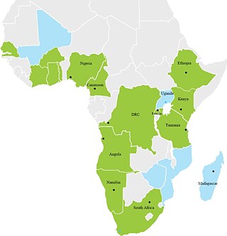 Goethe-Institut Sub-Sahara Africa Map