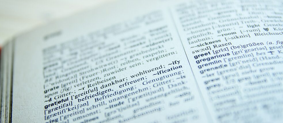 Ein zweisprachiges Wörterbuch