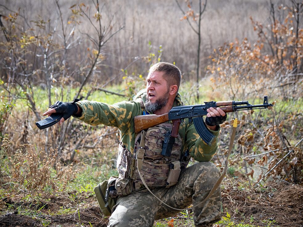 Ein Soldat während einer Übung.