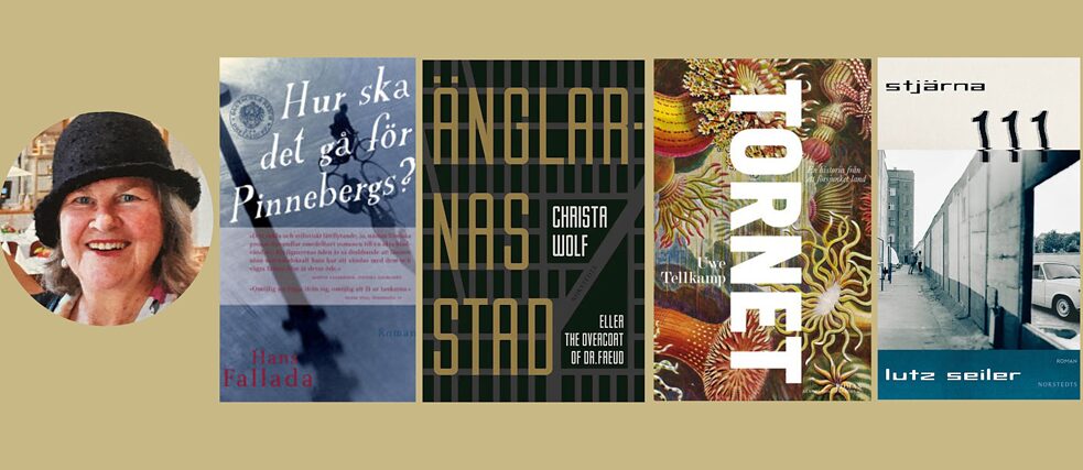 Aimée Delblanc, bokomslag:  Hur ska det gå för Pinnebergs?, Änglarnas stad och Stjärna 111