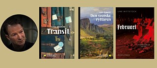 Jens Christian Brandt; Buchcovers: Transit, den svenske ryttaren och Februari 33