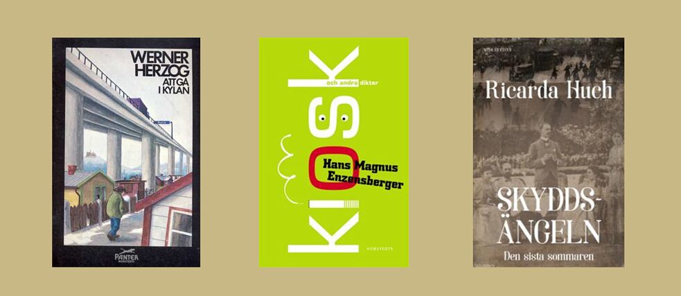 Buchcovers: Att gå i kylan, Kiosk och Skyddsängeln