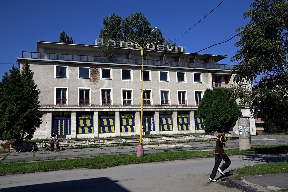 Im Zentrum von Čierna nad Tisou.