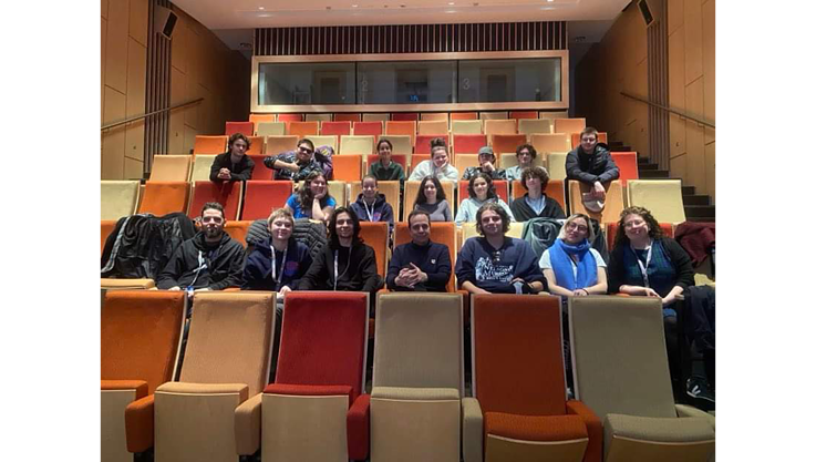 The students with our curator Tatiana Braun 