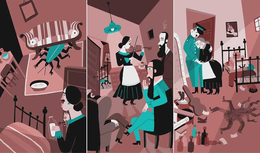 Szenen aus „Die Verwandlung“ von Franz Kafka