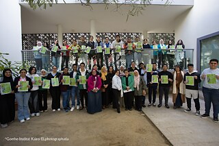 ÄGYPTEN - Rund 30 der besten  Schüler*innen der ersten Online-Etappe beim nationalen Vorentscheid sind bei der zweiten Etappe in Kairo mit einer Ehrenurkunde gewürdigt worden. 