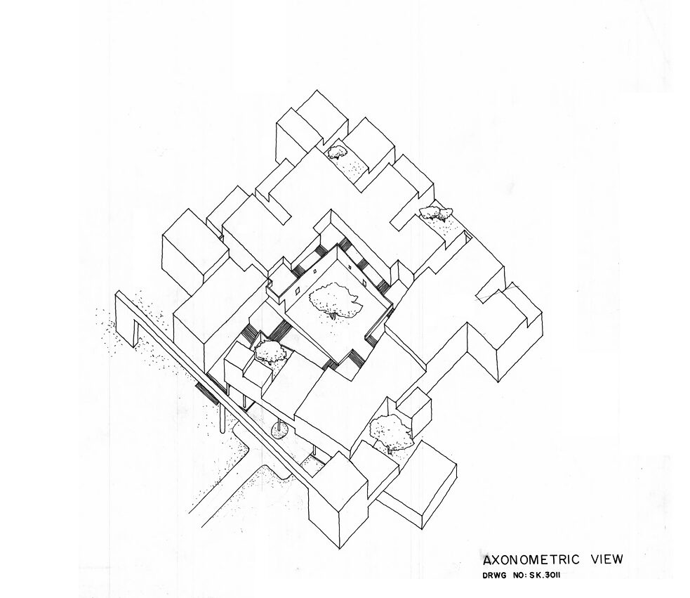 Drawing, Office for the Nuclear Power Corporation, Mumbai, 1988