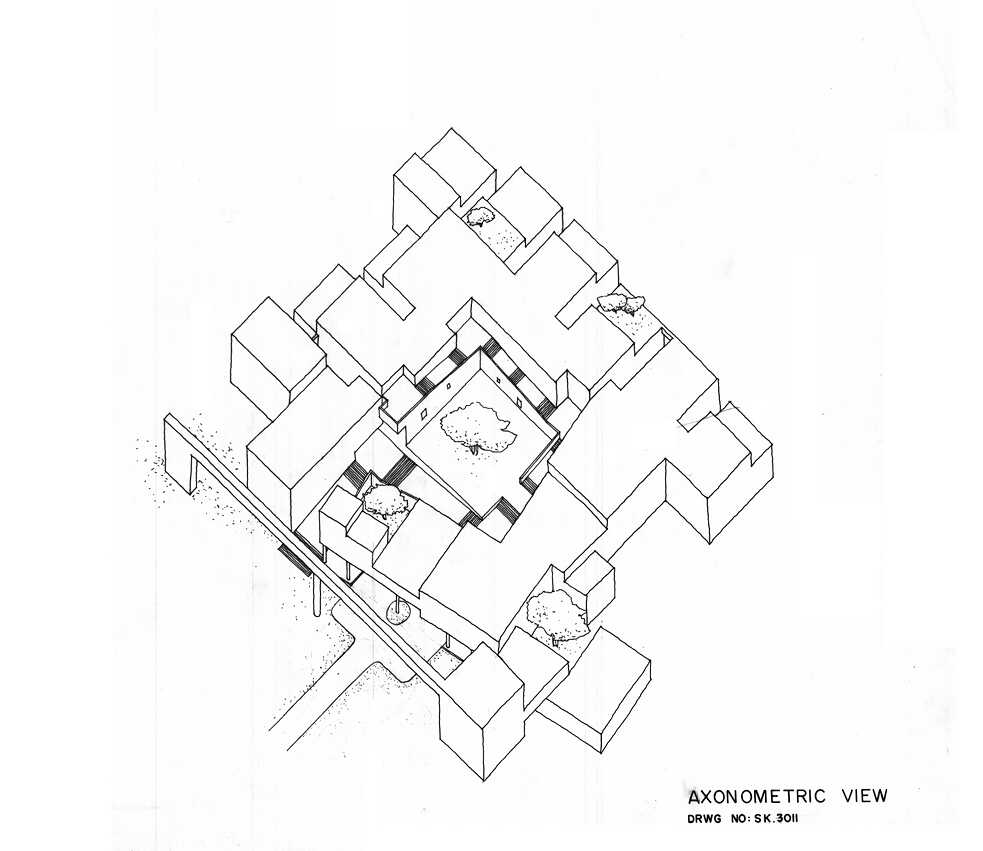Drawing, Office for the Nuclear Power Corporation, Mumbai, 1988
