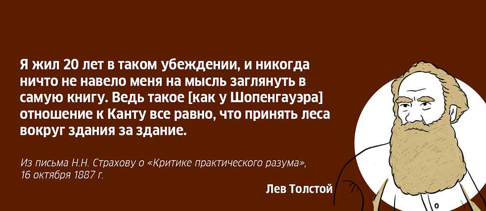 Лев Толстой об Иммануиле Канте