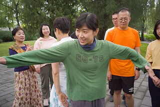 On 27th August, we organised a morning exercise session in Ritan (The Sun Altar) Park.