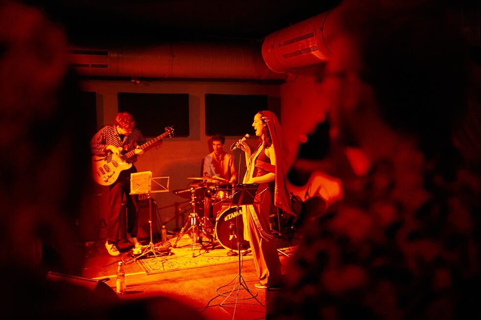 The band KOOB with guitarist and singer on stage