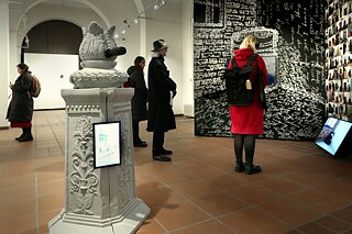 Exhibition view at the opening of "sometimes i hold onto the air"