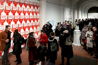 Exhibition view at the opening of "sometimes i hold on to the air"