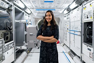 A lady in an engineering room