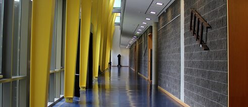 In Principio (at the back) and Ladders (right), Imogen Stuart at Mary Immaculate College.