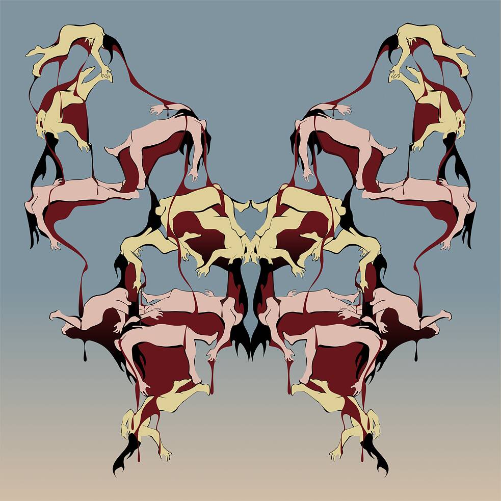 Parastou Forouhar: aus der Serie / from the series: Papillon Collection II, 2020 — 2023, digitale Zeichnung, gedruckt auf Photo Rag / Digital drawing, printed on Photo Rag