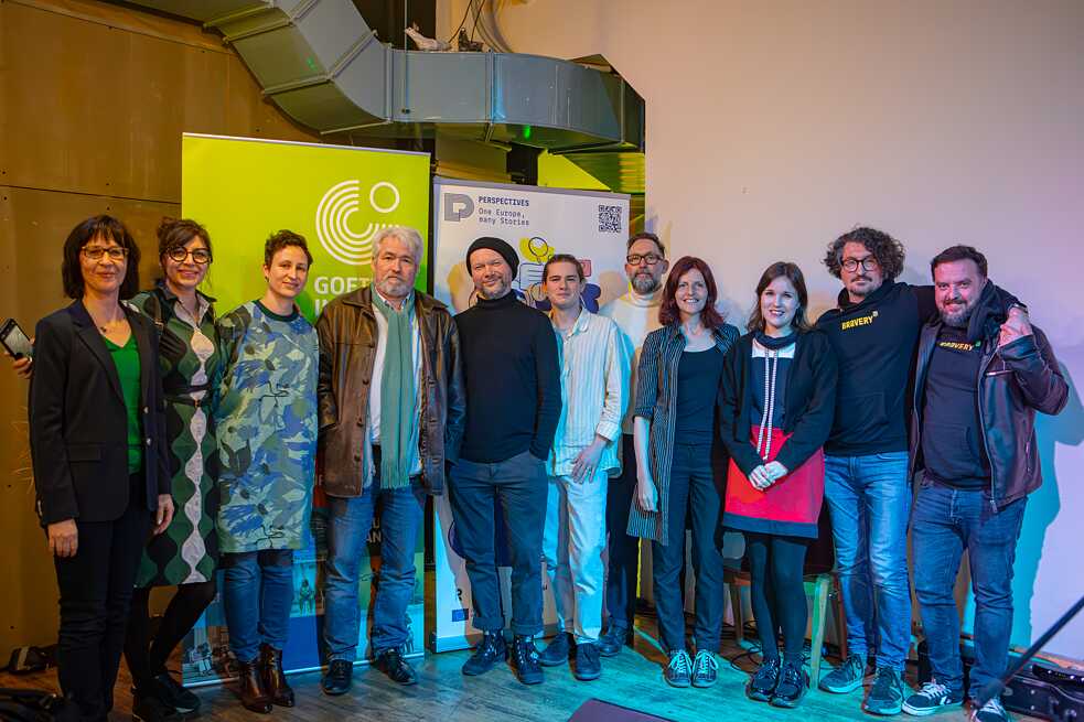 Perspectives - Reporter Slam, TeilnehmerInnen und Goethe-Team