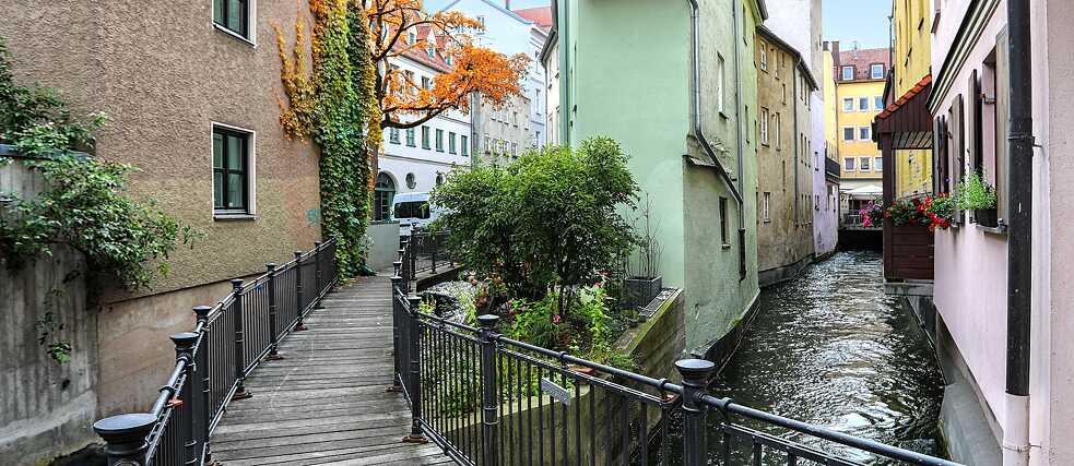 Venice? No, Augsburg! Incidentally, there are more bridges here than in the Italian city of gondolas.