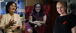 Fotos der drei Preisträgerinnen der Goethe-Medaille 2024