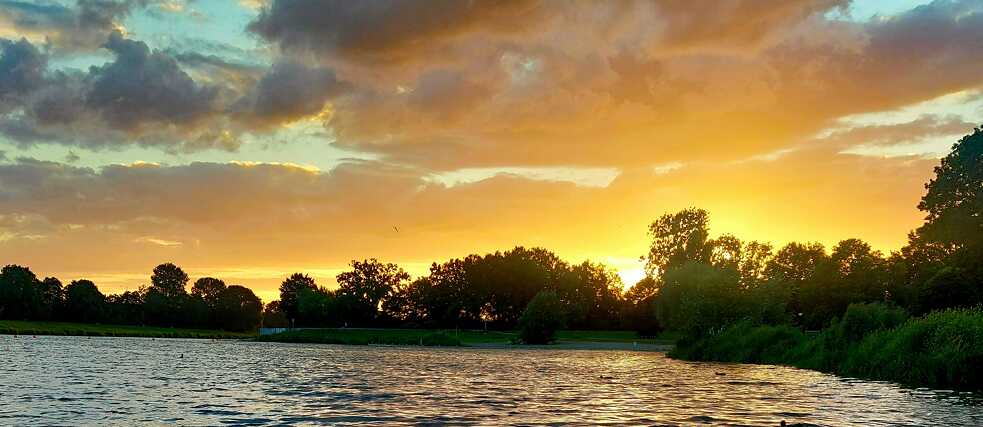 Werdersee in der Abenddämmerung