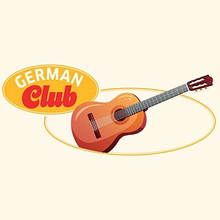 A guitar in the German Club Logo