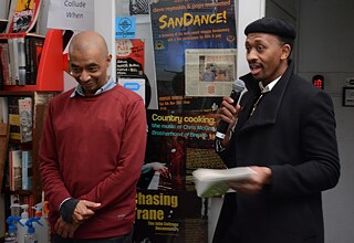 MC Thiyane opens the event and introduces Dr Valmont Layne