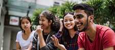 Group of students hanging out