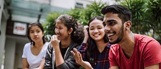 Group of students hanging out