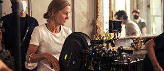 Photo de Judith Kaufmann lors d'un tournage