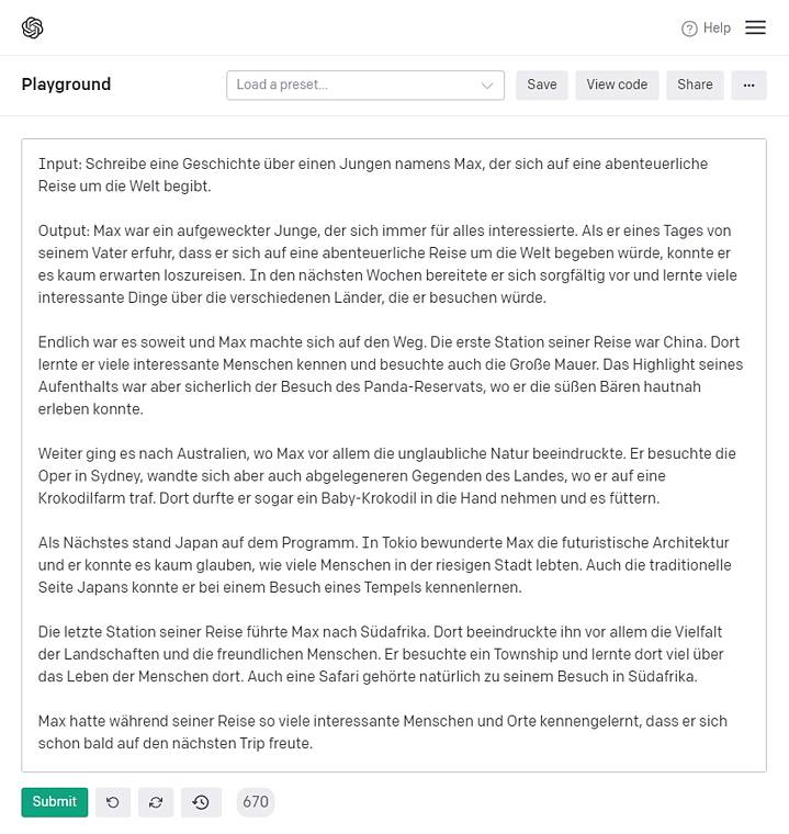 Història generada per una màquina sobre un nen que s'embarca en un (aventurer) viatge al voltant del món.