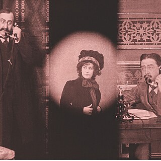 Kafka geht in Kino - 2 Männer & 1 Frau (sepia) (qu)