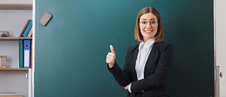 Lehrerin motiviert