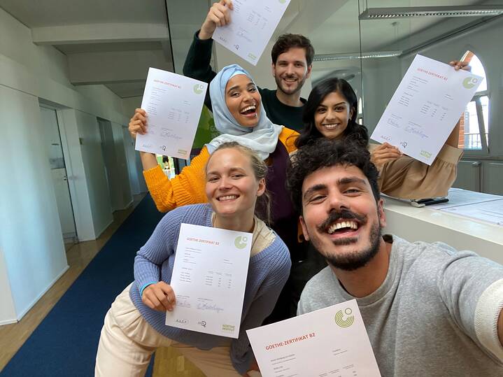 Candidates with Goethe certificate