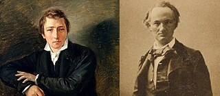 Porträt von Heine et Fotografie von Baudelaire