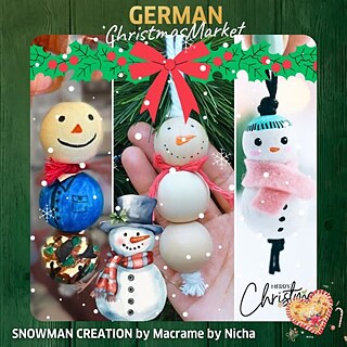 Christmas Family Workshop: SNOWMAN CREATION by Macrame by Nicha