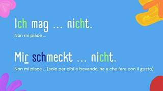 Folie “Ich mag … nicht.“ 