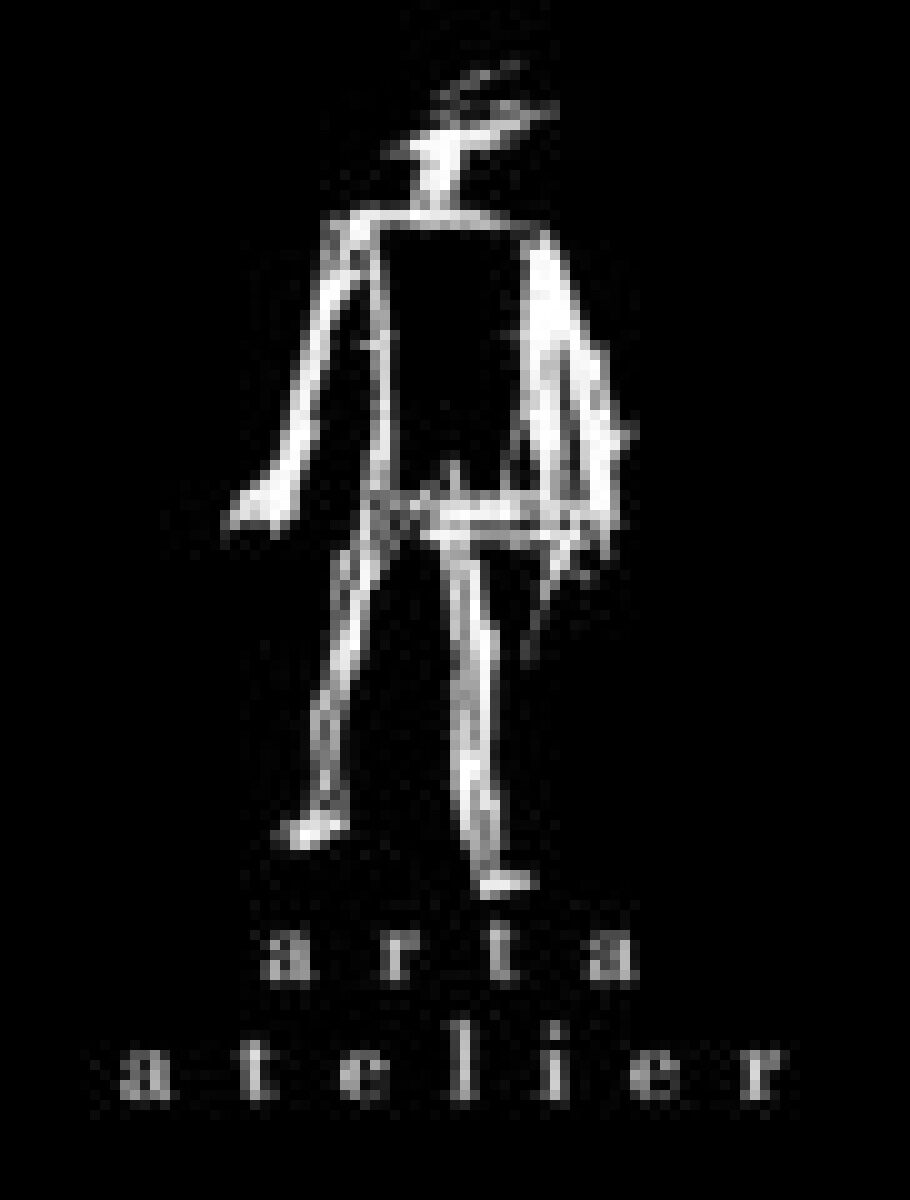 White lettering on a black background Arta Atelier
