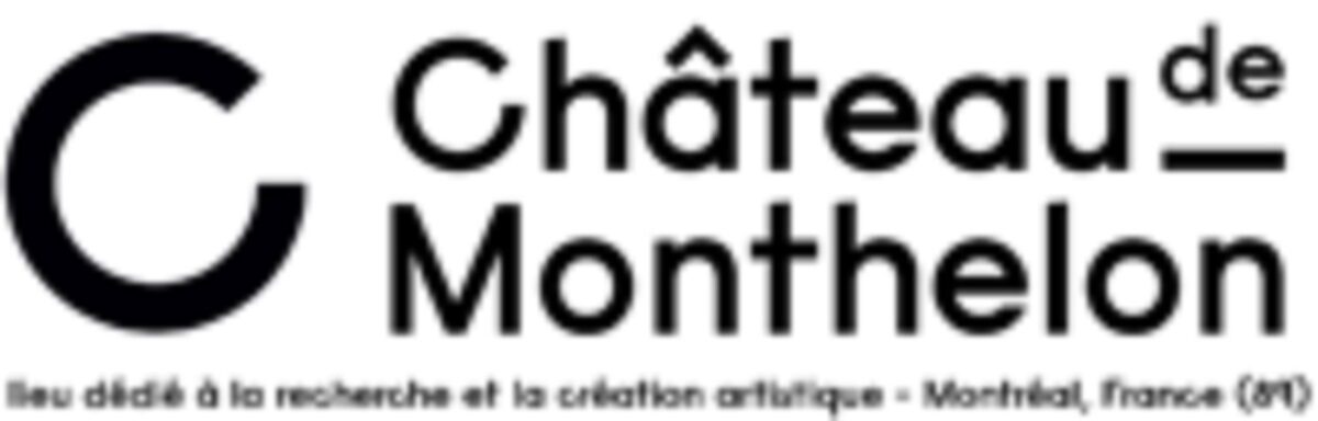 Black lettering on a white background Château de Monthelon
