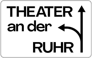 Black lettering on a white background Theater an der Ruhr
