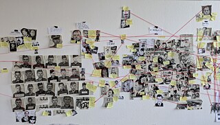 Wandinstallation „The Equation“ des israelischen Künstlers Idan Golko in der Blauen Fabrik