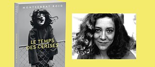 Illustration: ein Buchumschlag mit dem Schwarz-Weiß-Foto der Autorin