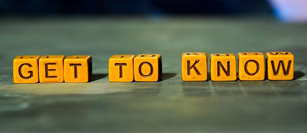 Blocks with letters that say 'Get to know'