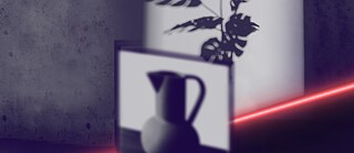 Banner orange magenta bildende Kunst AMT