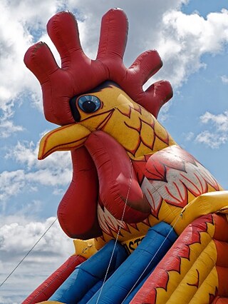 Aufblasbare Rutsche, Abridge Village Weekend, Essex, 2022