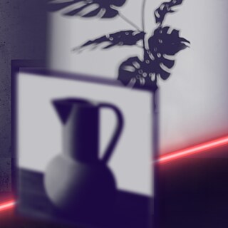 Banner orange magenta bildende Kunst AMT