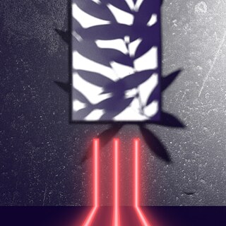 Banner orange magenta bildende Kunst AMT